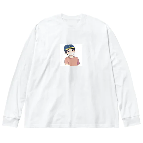 はにかむ　男の子　 Big Long Sleeve T-Shirt