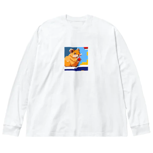 ドット絵ハムスター ビッグシルエットロングスリーブTシャツ