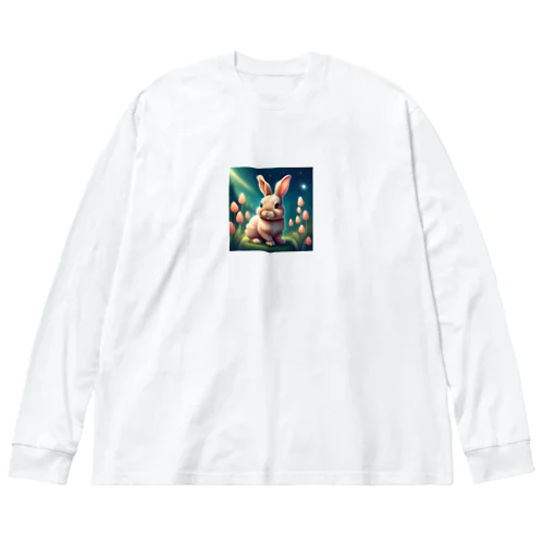 可愛いうさぎのイラストグッズ Big Long Sleeve T-Shirt