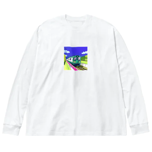 緑色の電車 Big Long Sleeve T-Shirt