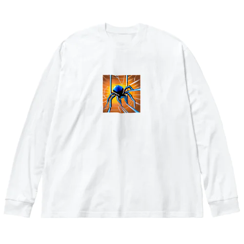 ドット絵　クモ　スパイダー　ピクセル画像 Big Long Sleeve T-Shirt