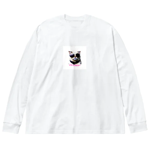 イケ猫 ビッグシルエットロングスリーブTシャツ