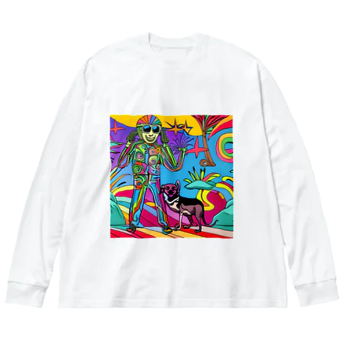 rider&dog Big Long Sleeve T-Shirt