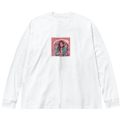 マイコレクション 美しい女性 Big Long Sleeve T-Shirt