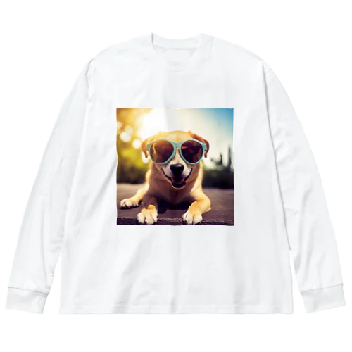 サングラスをかけたクールなワンちゃん Big Long Sleeve T-Shirt