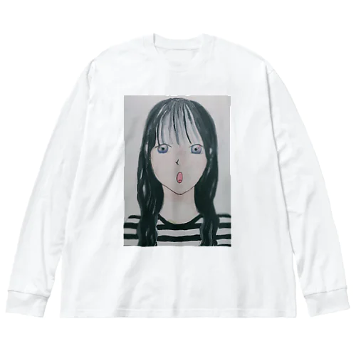 黒髪の女の子 Big Long Sleeve T-Shirt