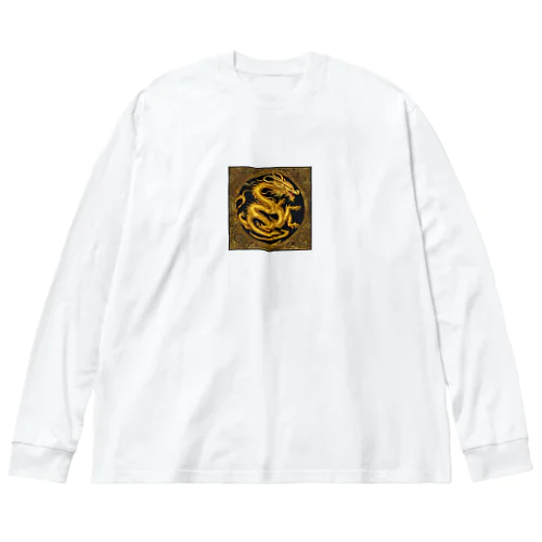 黄金の龍神様 ビッグシルエットロングスリーブTシャツ