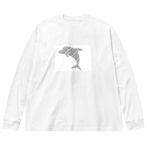 Tursiops truncatus ビッグシルエットロングスリーブTシャツ