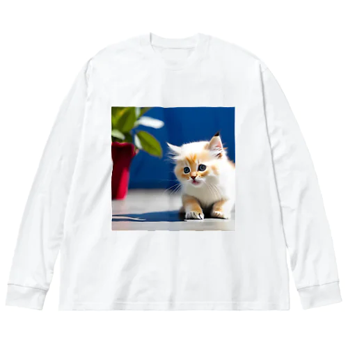 子猫 ビッグシルエットロングスリーブTシャツ