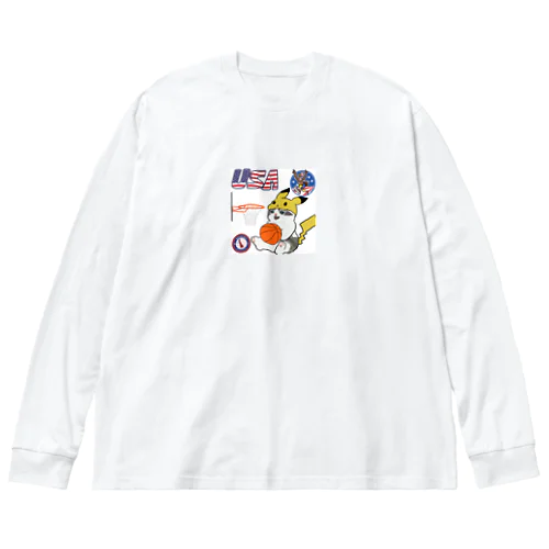 バスケットボール選手の猫 Big Long Sleeve T-Shirt