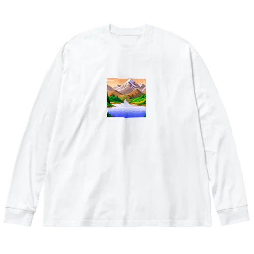 ピクセルアート ビッグシルエットロングスリーブTシャツ