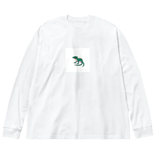 かっこいいトカゲ ビッグシルエットロングスリーブTシャツ