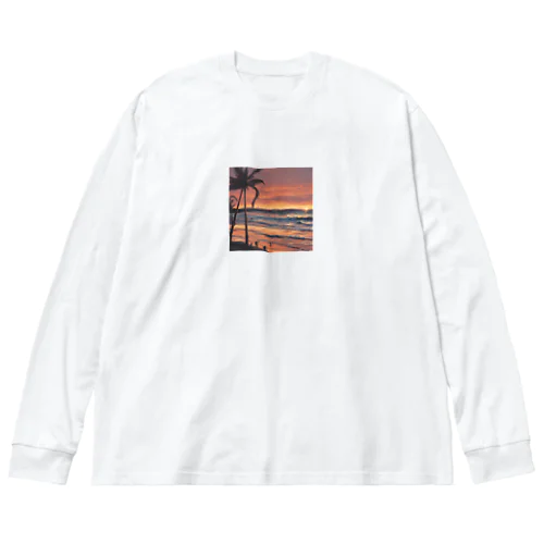 サンセットビーチ Big Long Sleeve T-Shirt