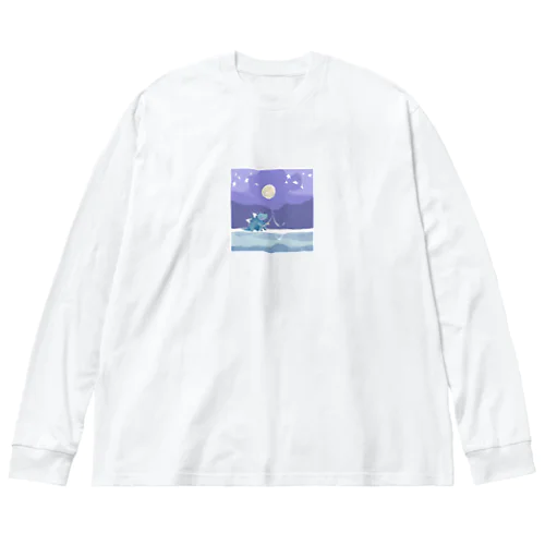 恐竜くんの夜釣り Big Long Sleeve T-Shirt