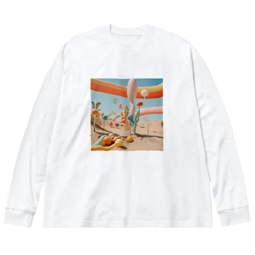 シュルレアリスムの背景 ビッグシルエットロングスリーブTシャツ