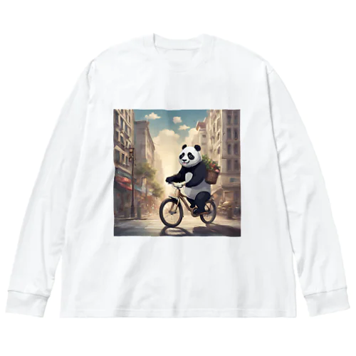 自転車でお買い物パンダくん Big Long Sleeve T-Shirt