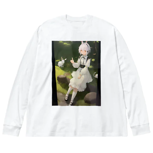 ウサ耳少女 ビッグシルエットロングスリーブTシャツ