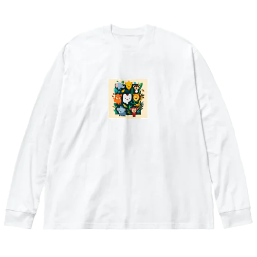 動物の楽園 Big Long Sleeve T-Shirt