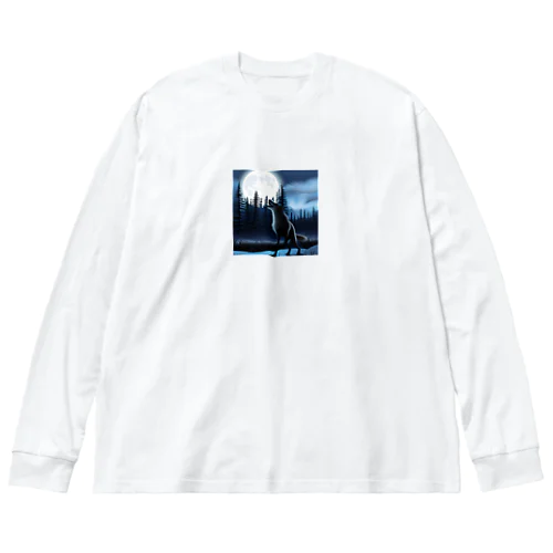 月に吠える狼 Big Long Sleeve T-Shirt