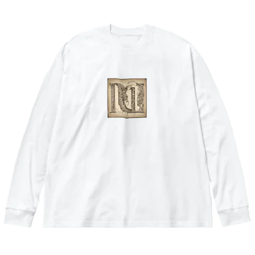 古代文字 ビッグシルエットロングスリーブTシャツ