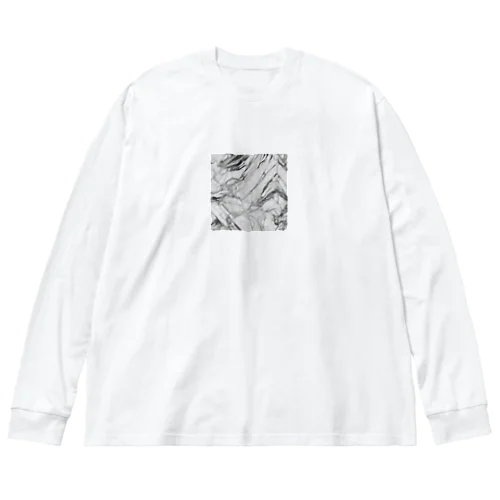 大理石 루즈핏 롱 슬리브 티셔츠