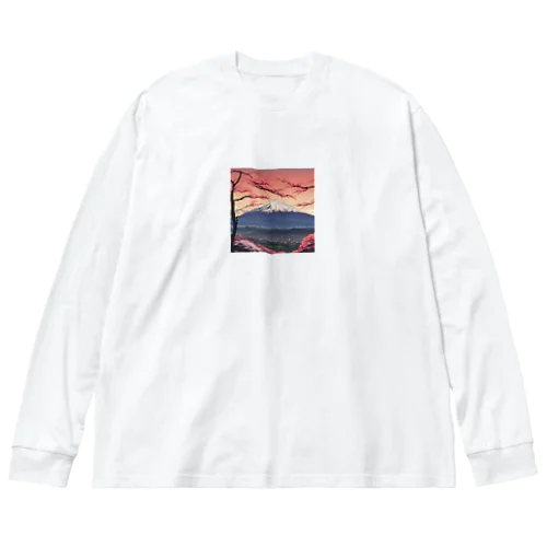 富士山 ビッグシルエットロングスリーブTシャツ