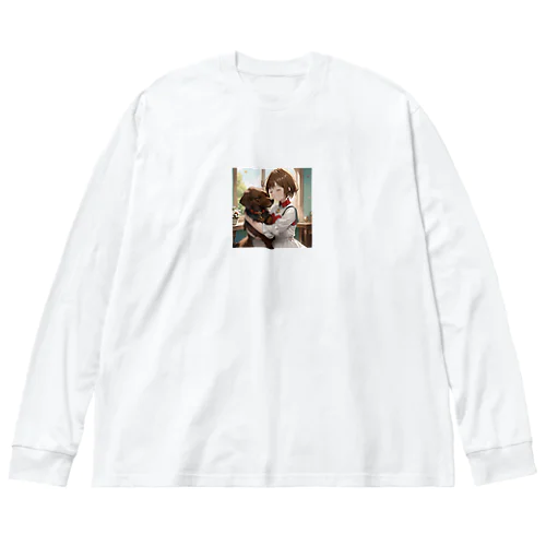 少女と愛犬 Big Long Sleeve T-Shirt