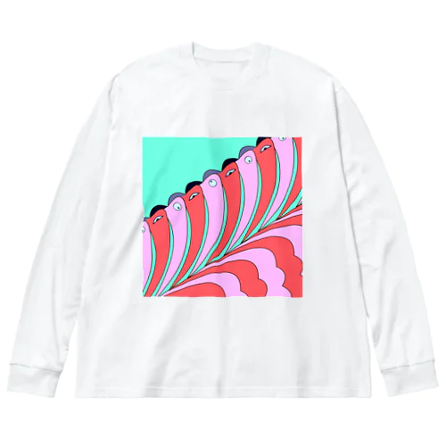カラフラミンゴ Big Long Sleeve T-Shirt