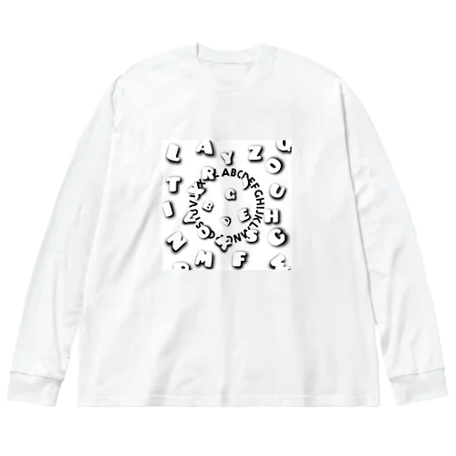 アルファベットA B C ... ビッグシルエットロングスリーブTシャツ