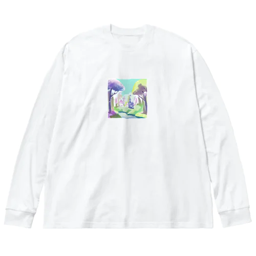 森のイラストグッズ Big Long Sleeve T-Shirt