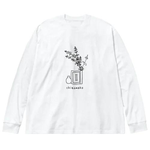 一輪挿し ビッグシルエットロングスリーブTシャツ