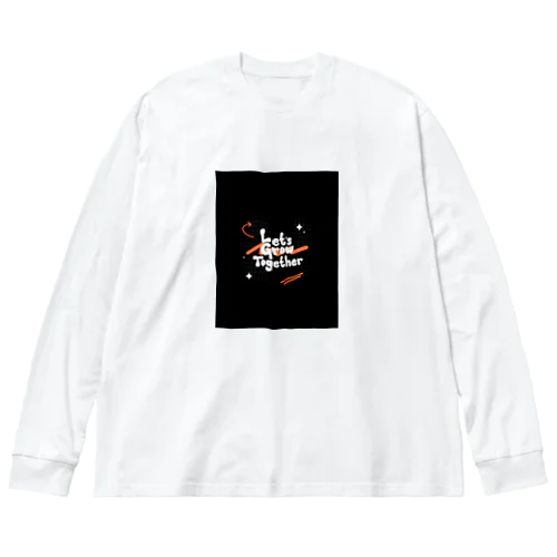 アブストラクトタイポグラフィ Tシャツ Big Long Sleeve T-Shirt