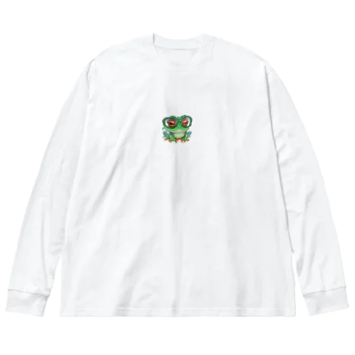 知的な眼鏡カエル Big Long Sleeve T-Shirt