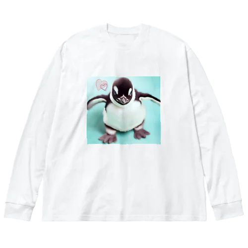 ペンギン赤ちゃん2 ビッグシルエットロングスリーブTシャツ