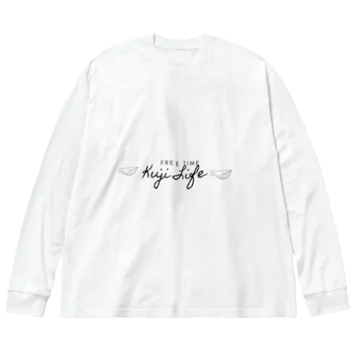 くじら【自由時間】 ビッグシルエットロングスリーブTシャツ