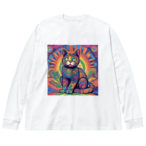 招き猫 ビッグシルエットロングスリーブTシャツ