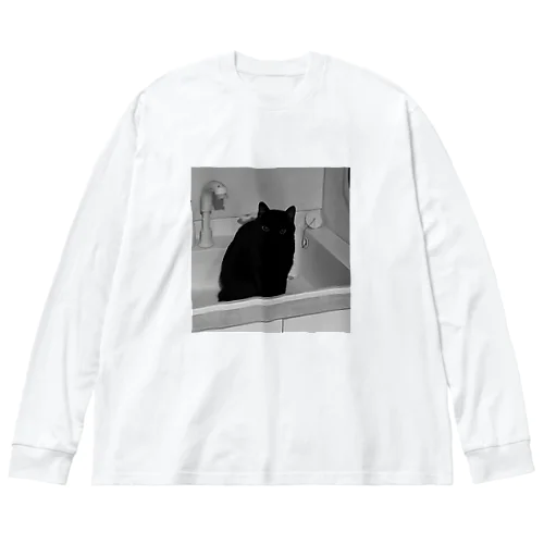 深夜猫 ビッグシルエットロングスリーブTシャツ