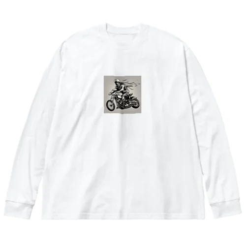 バイクチョッパー走ってる姿渋い Big Long Sleeve T-Shirt