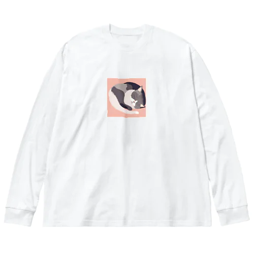 寝ている猫のイラスト Big Long Sleeve T-Shirt