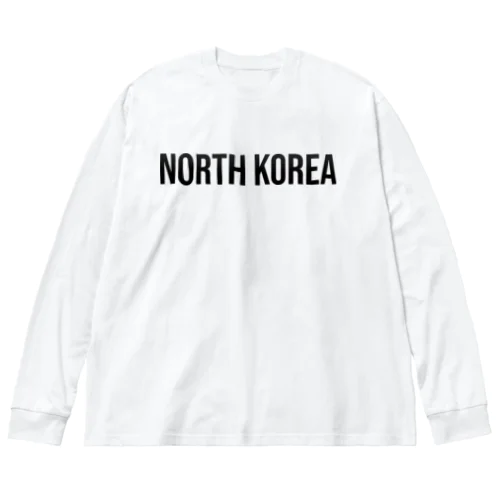 北朝鮮 ロゴブラック ビッグシルエットロングスリーブTシャツ