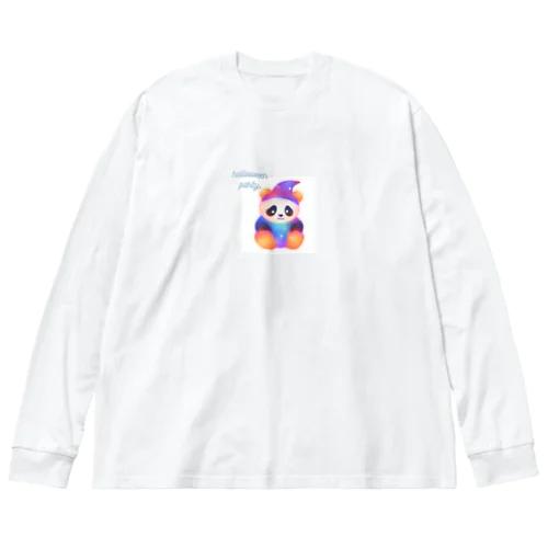 halloween panda ビッグシルエットロングスリーブTシャツ