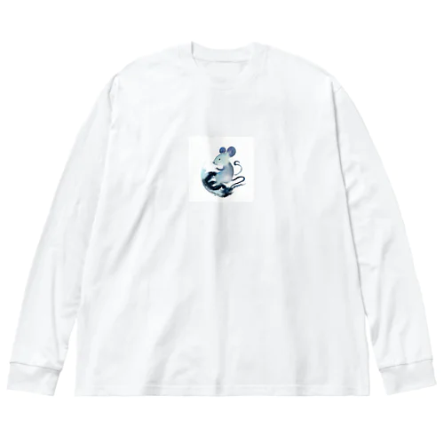 水墨画シリーズ　鼠 Big Long Sleeve T-Shirt