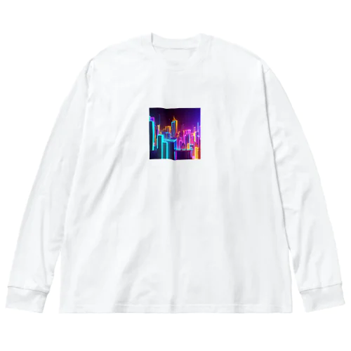 ネオンライト・ダイナミックシティ Big Long Sleeve T-Shirt