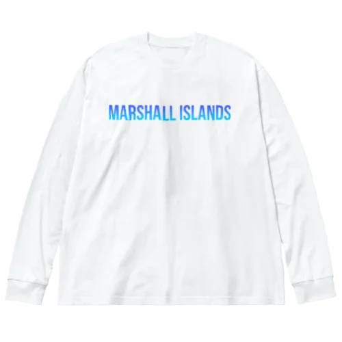 マーシャル諸島 ロゴブルー ビッグシルエットロングスリーブTシャツ
