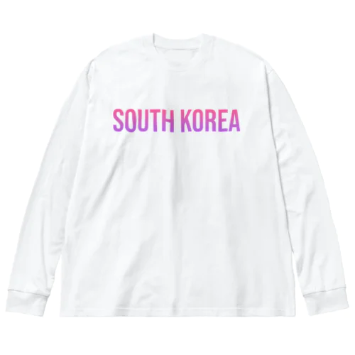 大韓民国 ロゴピンク Big Long Sleeve T-Shirt