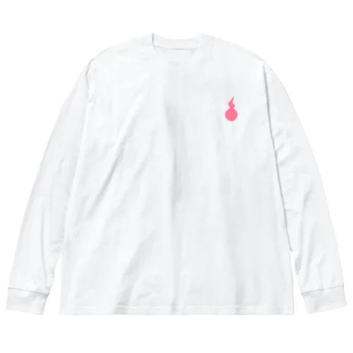 人魂（ピンク）／ビッグシルエットロングスリーブTシャツ Big Long Sleeve T-Shirt