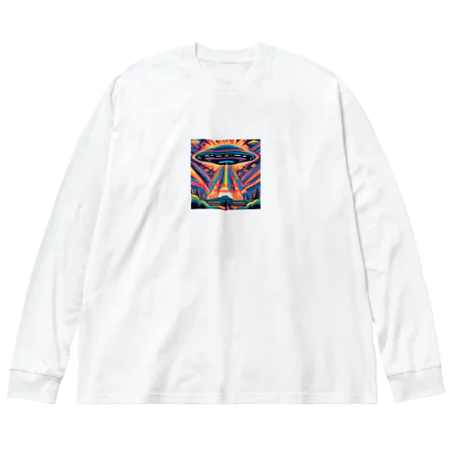 サイケデリック　UFO Encountering the Unknown Big Long Sleeve T-Shirt