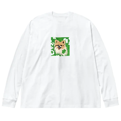 クローバーとポメラニアン Big Long Sleeve T-Shirt