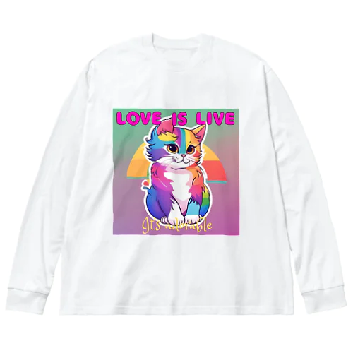 An LGBTQ cat Big Long Sleeve T-Shirt