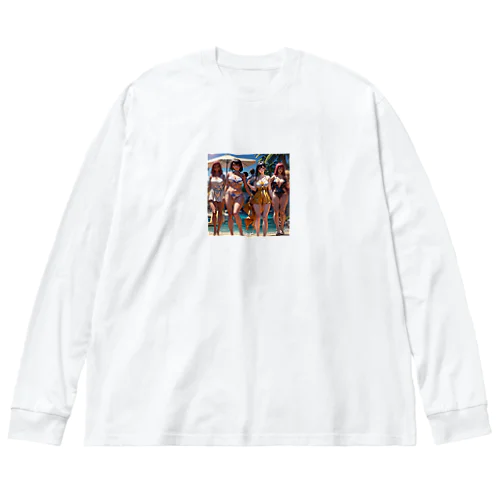 浜辺で撮った仲の良い4姉妹のプレミアムグッズ Big Long Sleeve T-Shirt